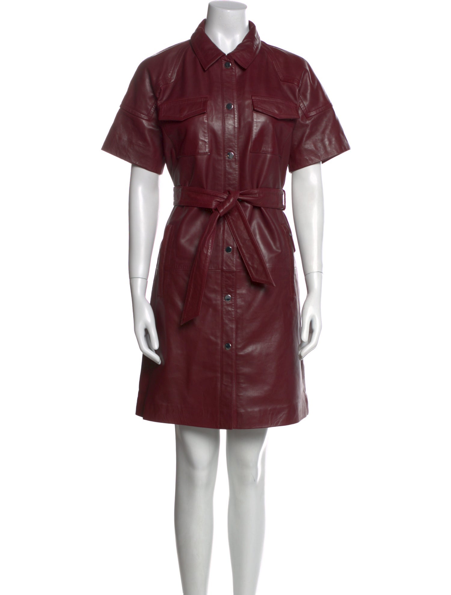 Bod & Christensen Leather Knee-Length Dress