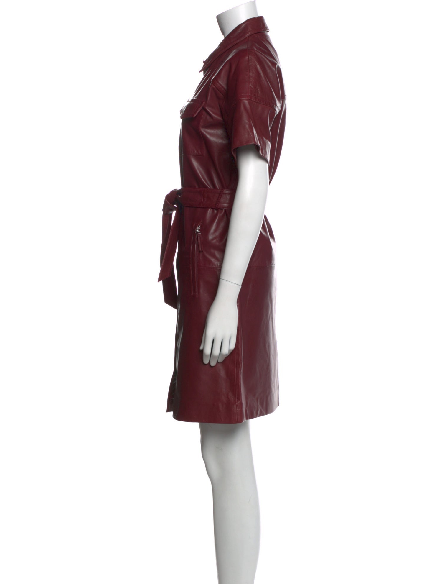 Bod & Christensen Leather Knee-Length Dress