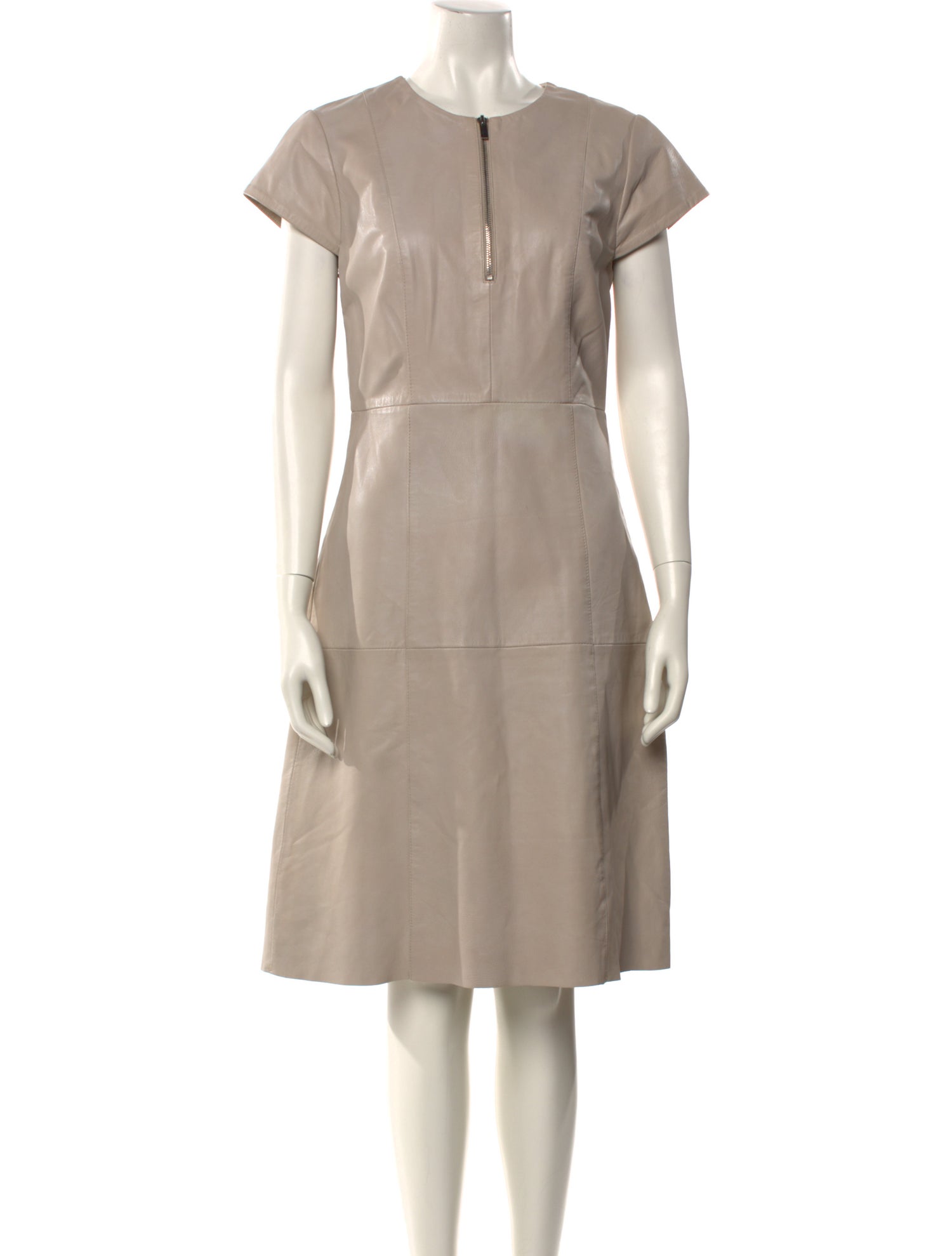 Bod & Christensen Leather Knee-Length Dress