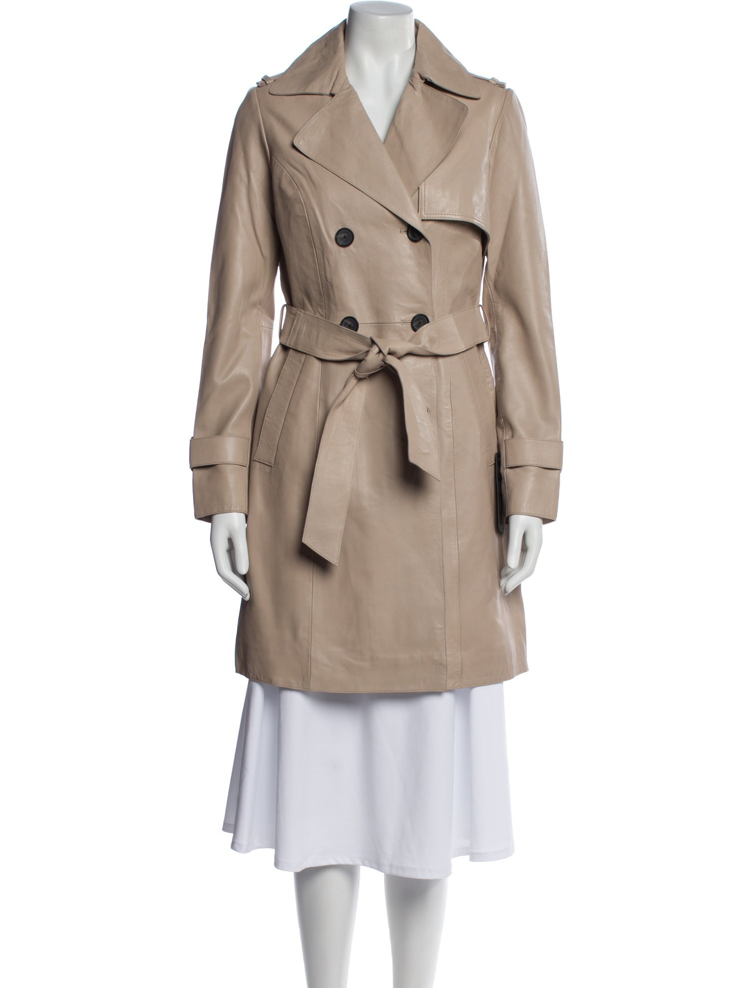 Bod & Christensen Leather Trench Coat w/ Tags