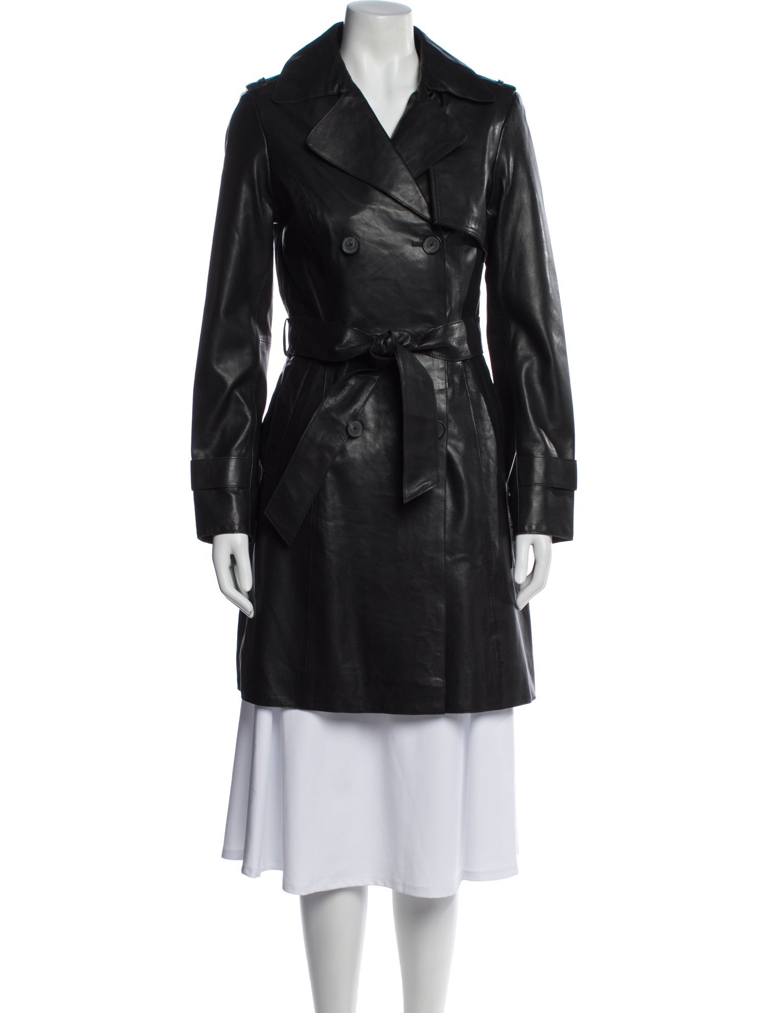 Bod & Christensen Leather Trench Coat w/ Tags