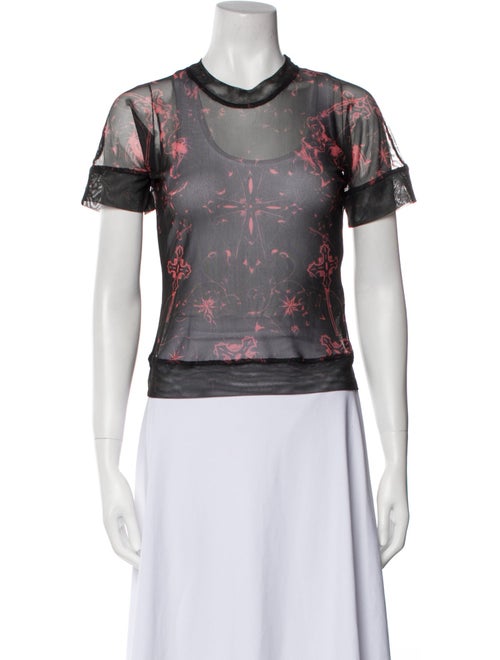 Ottolinger Mesh Floral Print T-Shirt