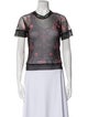Ottolinger Mesh Floral Print T-Shirt