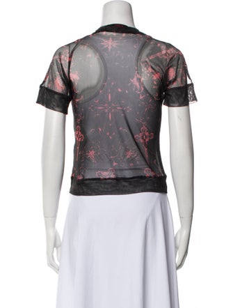 Ottolinger Mesh Floral Print T-Shirt
