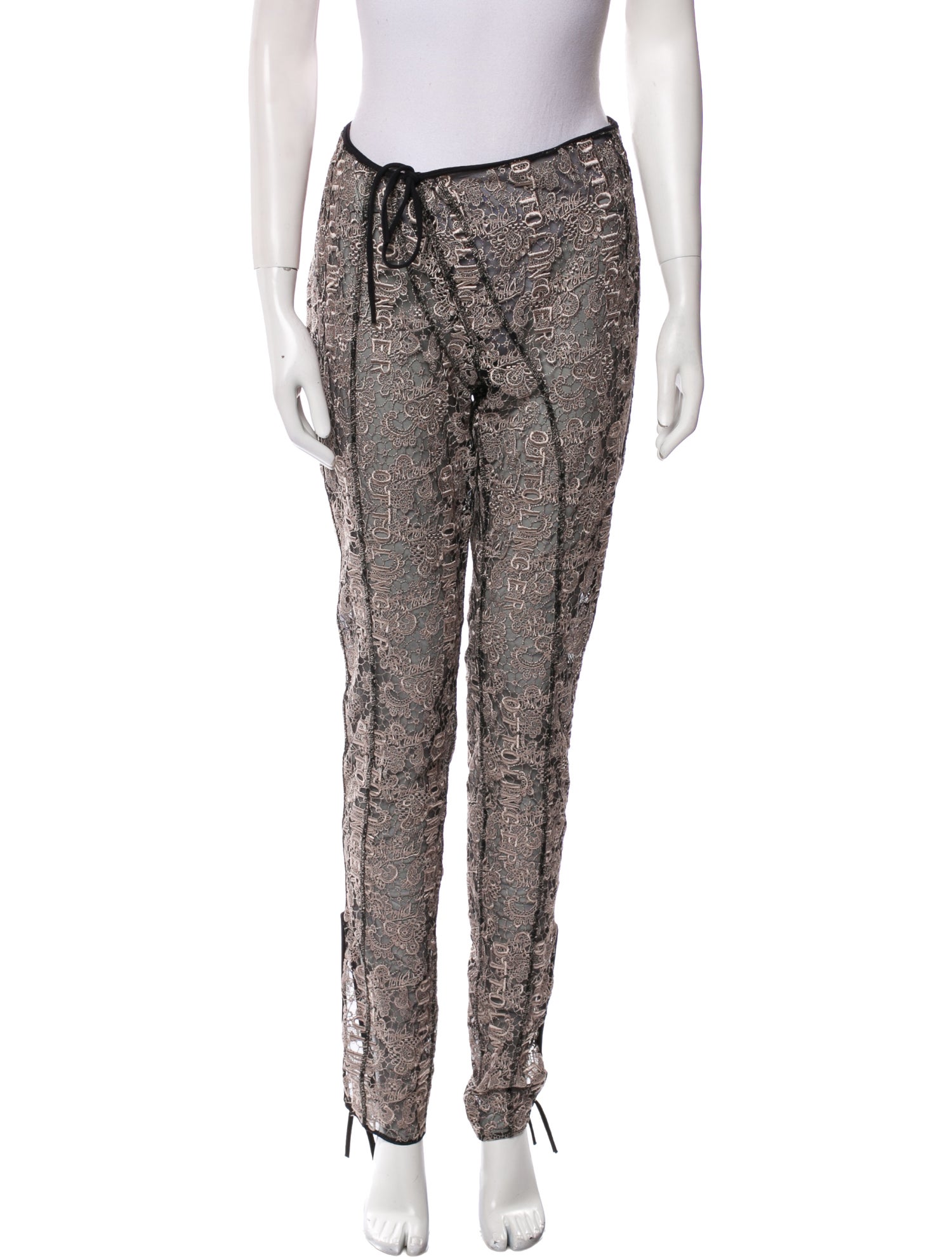 Ottolinger Lace Pattern Straight Leg Pants