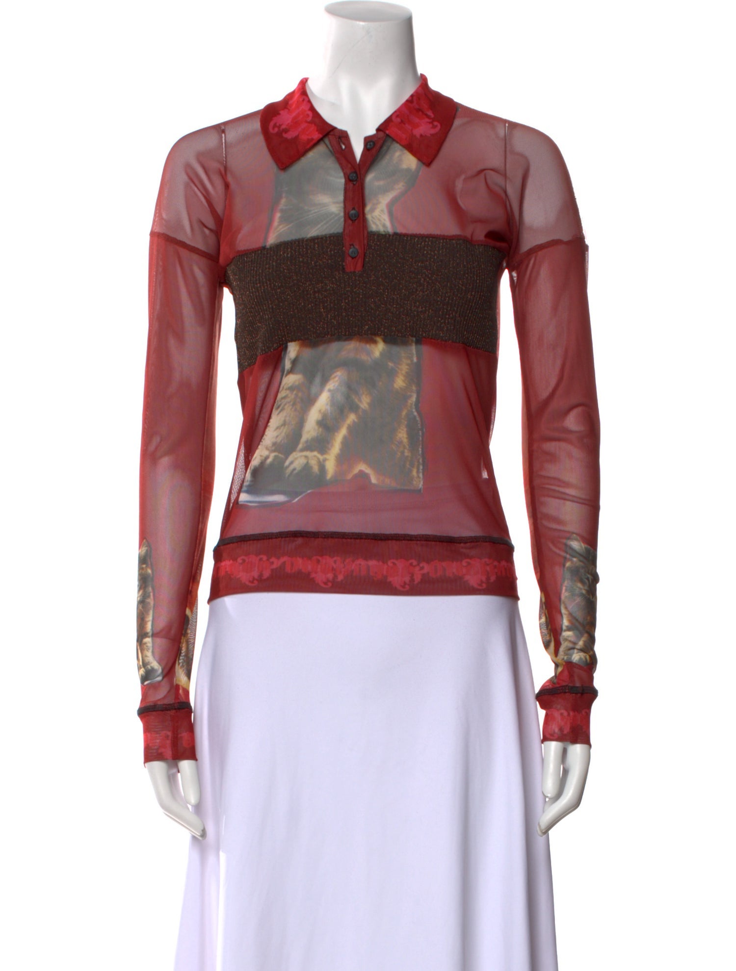 Ottolinger Printed Long Sleeve Polo