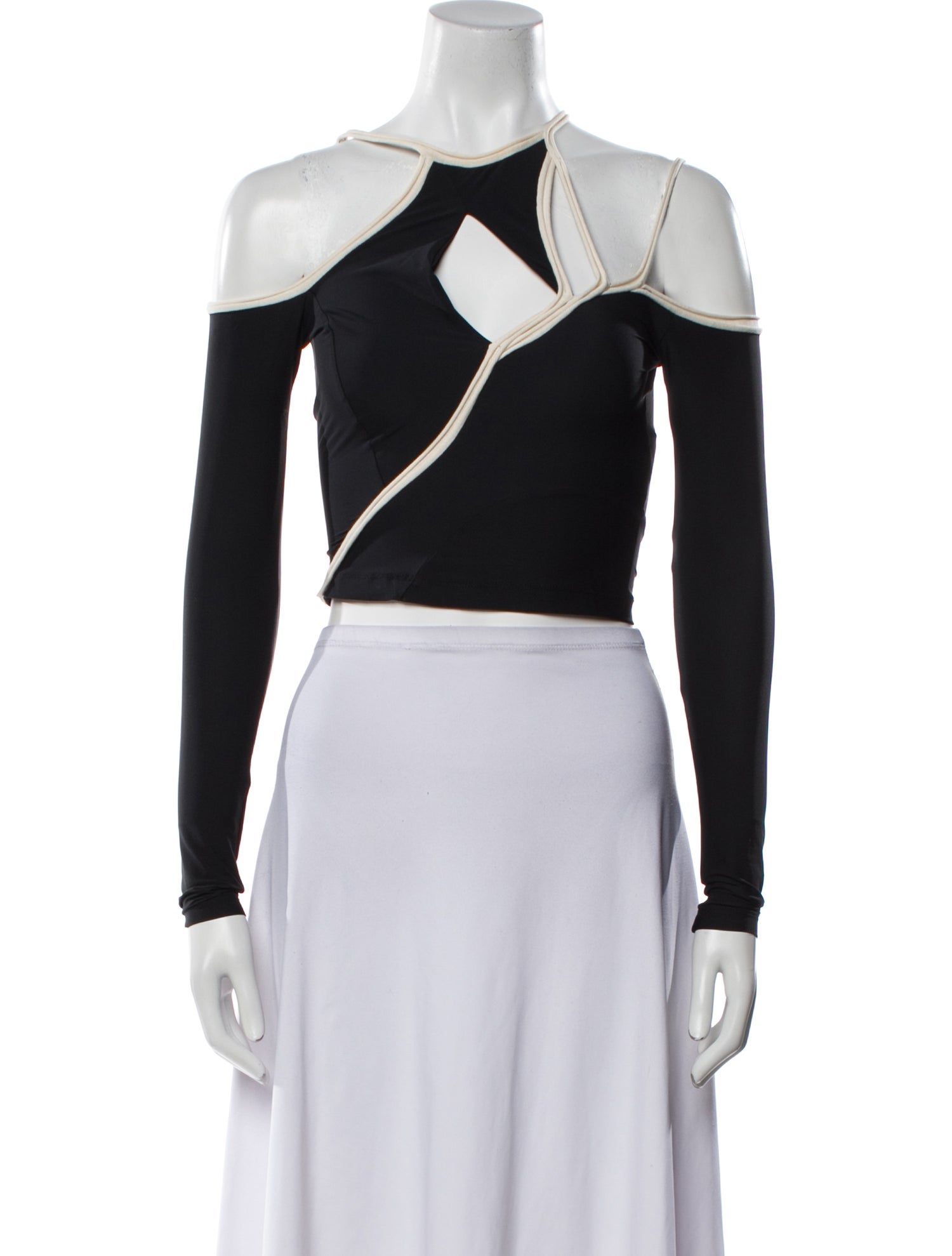 Ottolinger Off-The-Shoulder Long Sleeve Crop Top