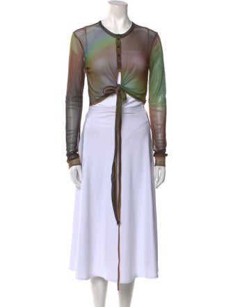 Ottolinger Printed Scoop Neck Crop Top