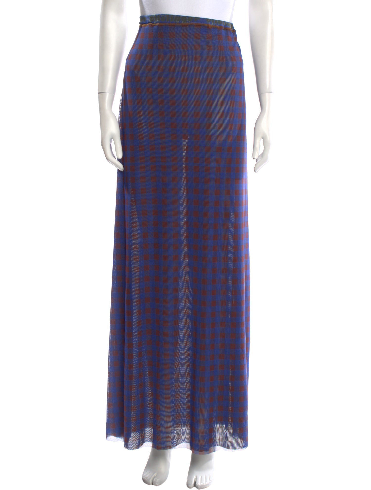 Ottolinger Plaid Print Long Skirt