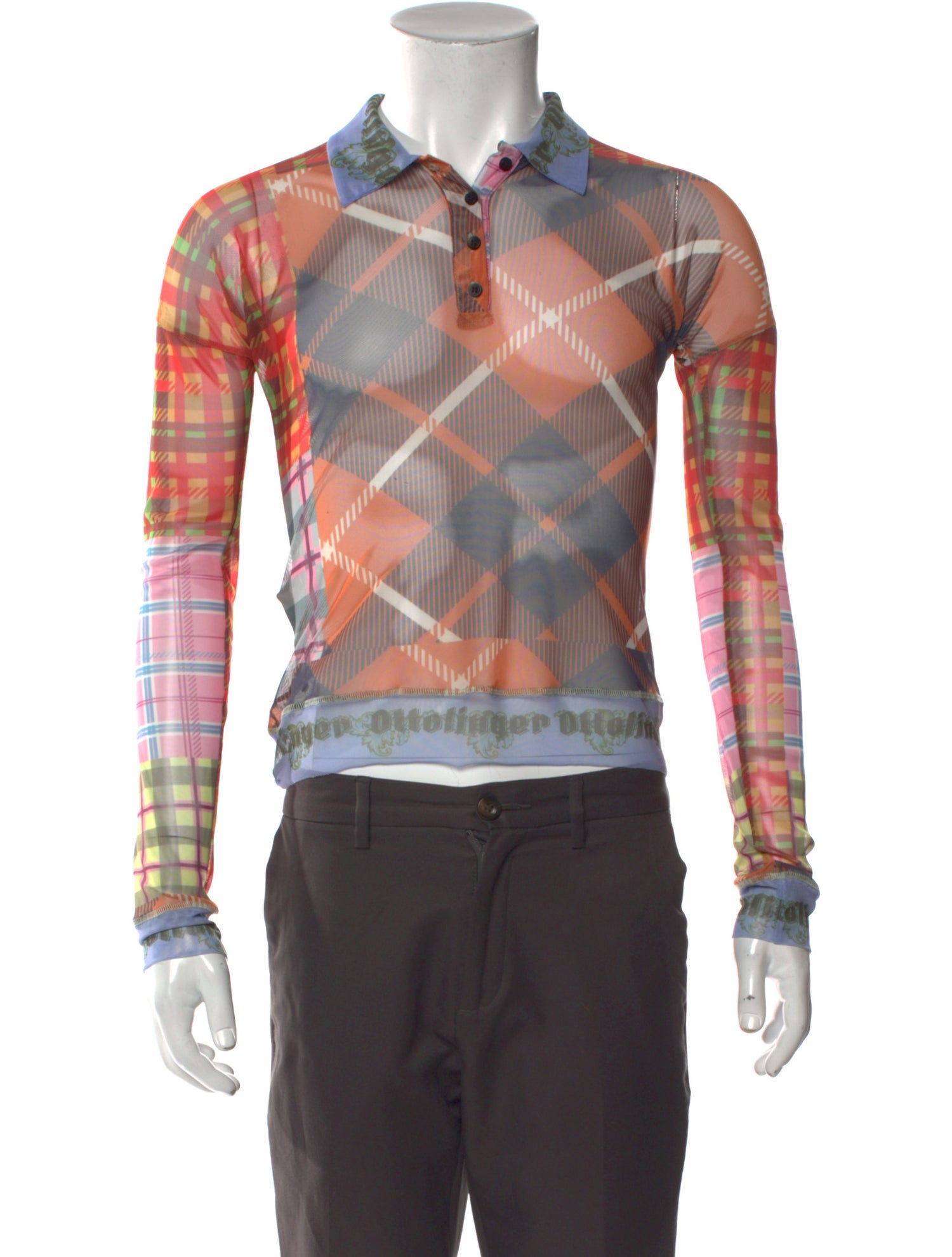 Ottolinger Printed Crew Neck Polo Shirt