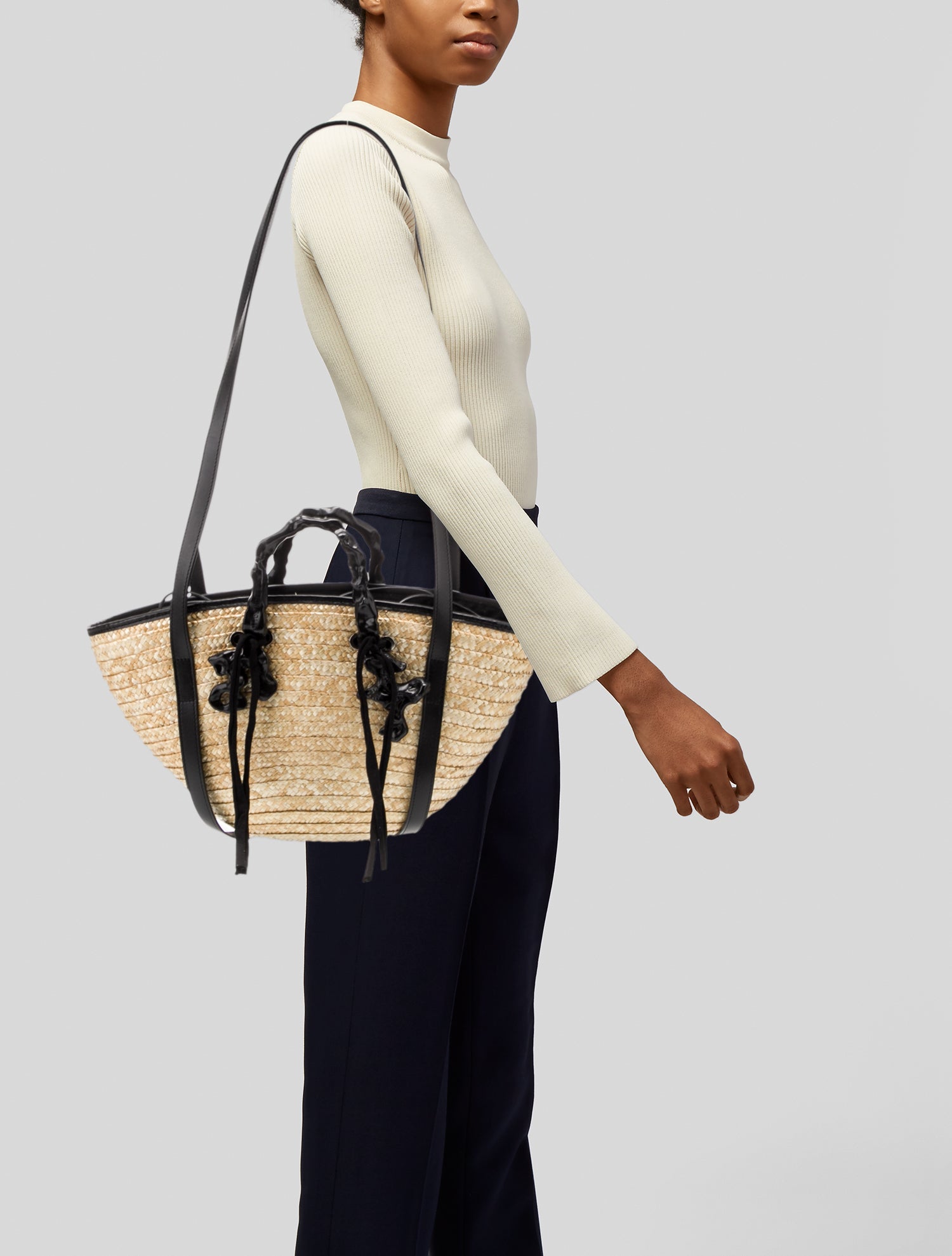 Ottolinger Straw Shoulder Bag Medium w/ Tags