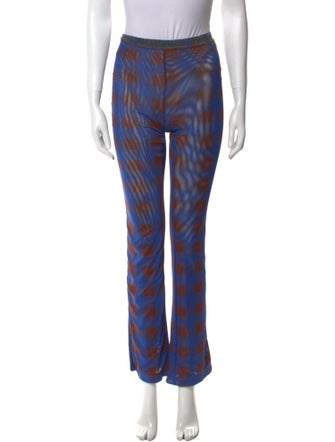 Ottolinger Plaid Print Straight Leg Pants