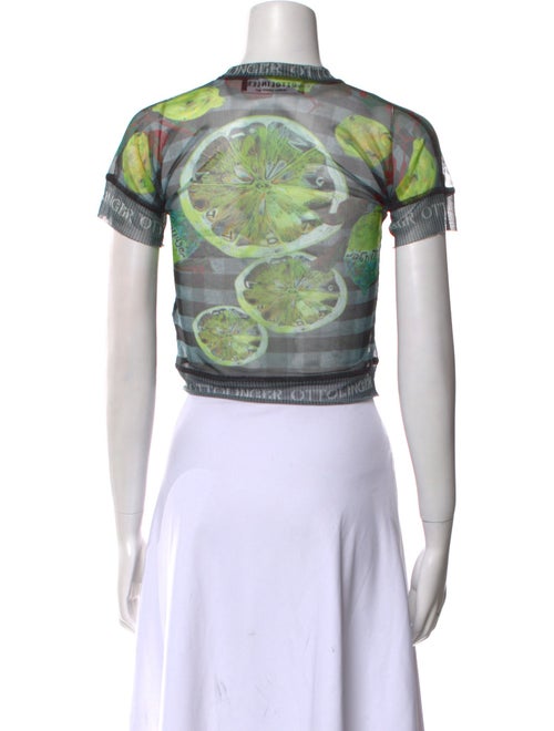 Ottolinger Printed Crew Neck Crop Top