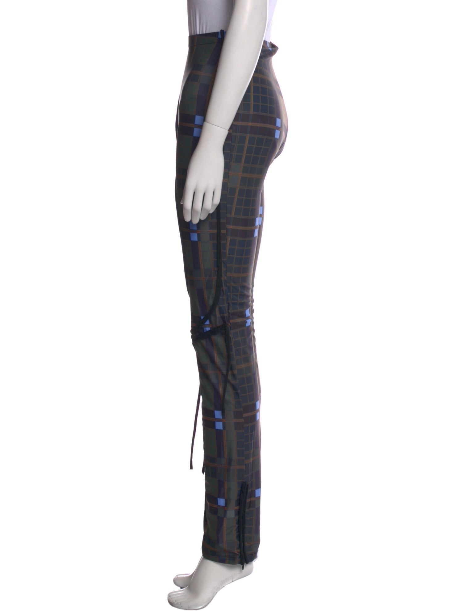 Ottolinger Plaid Print Skinny Leg Pants