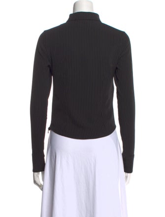 Ottolinger Mock Neck Long Sleeve Button-Up Top