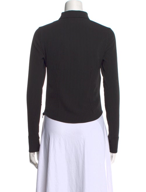 Ottolinger Mock Neck Long Sleeve Button-Up Top