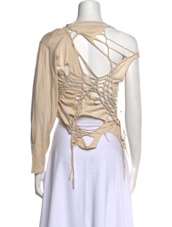 Ottolinger Graphic Print Scoop Neck Crop Top