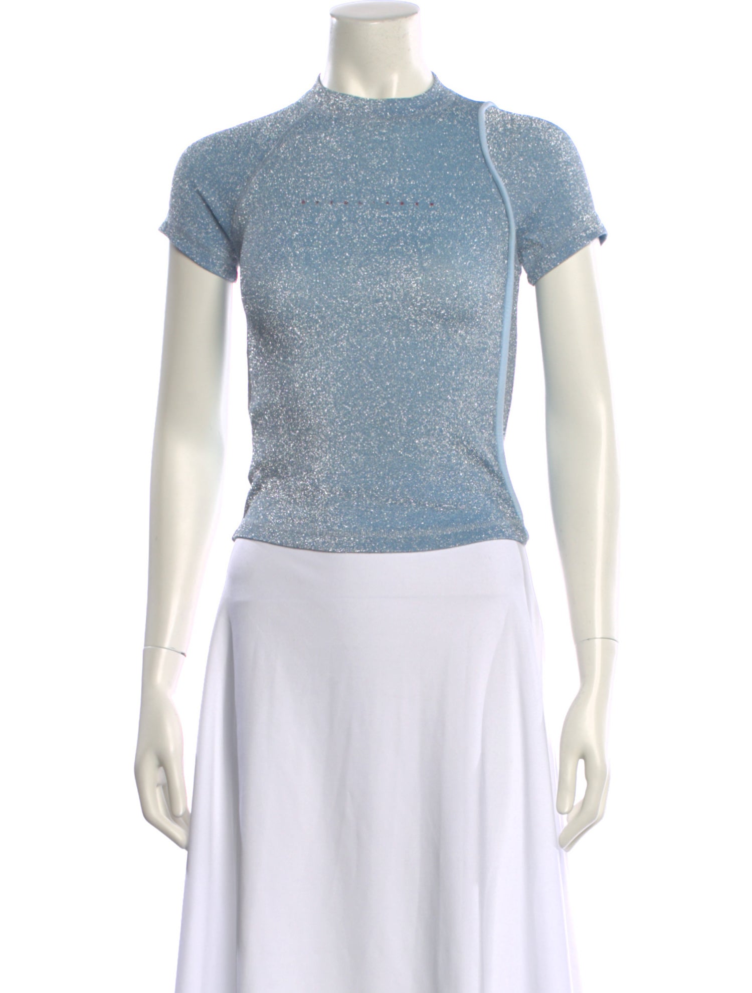 Ottolinger Mock Neck Short Sleeve Crop Top