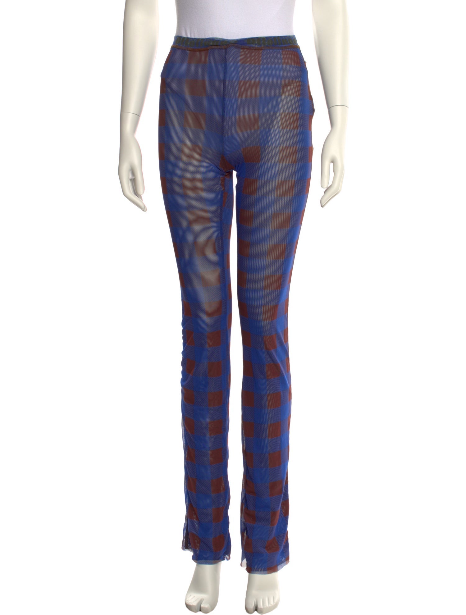 Ottolinger Plaid Print Straight Leg Pants w/ Tags