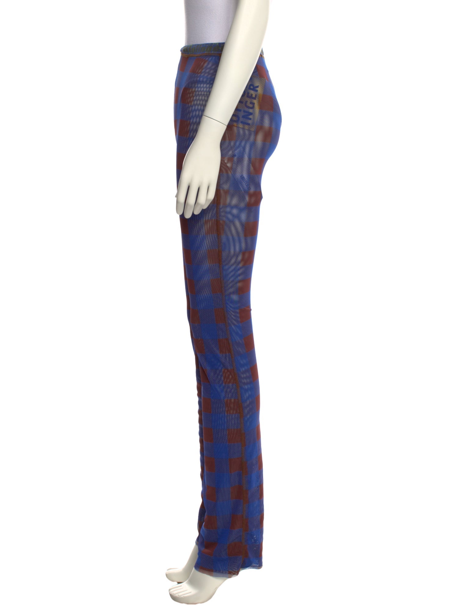 Ottolinger Plaid Print Straight Leg Pants w/ Tags