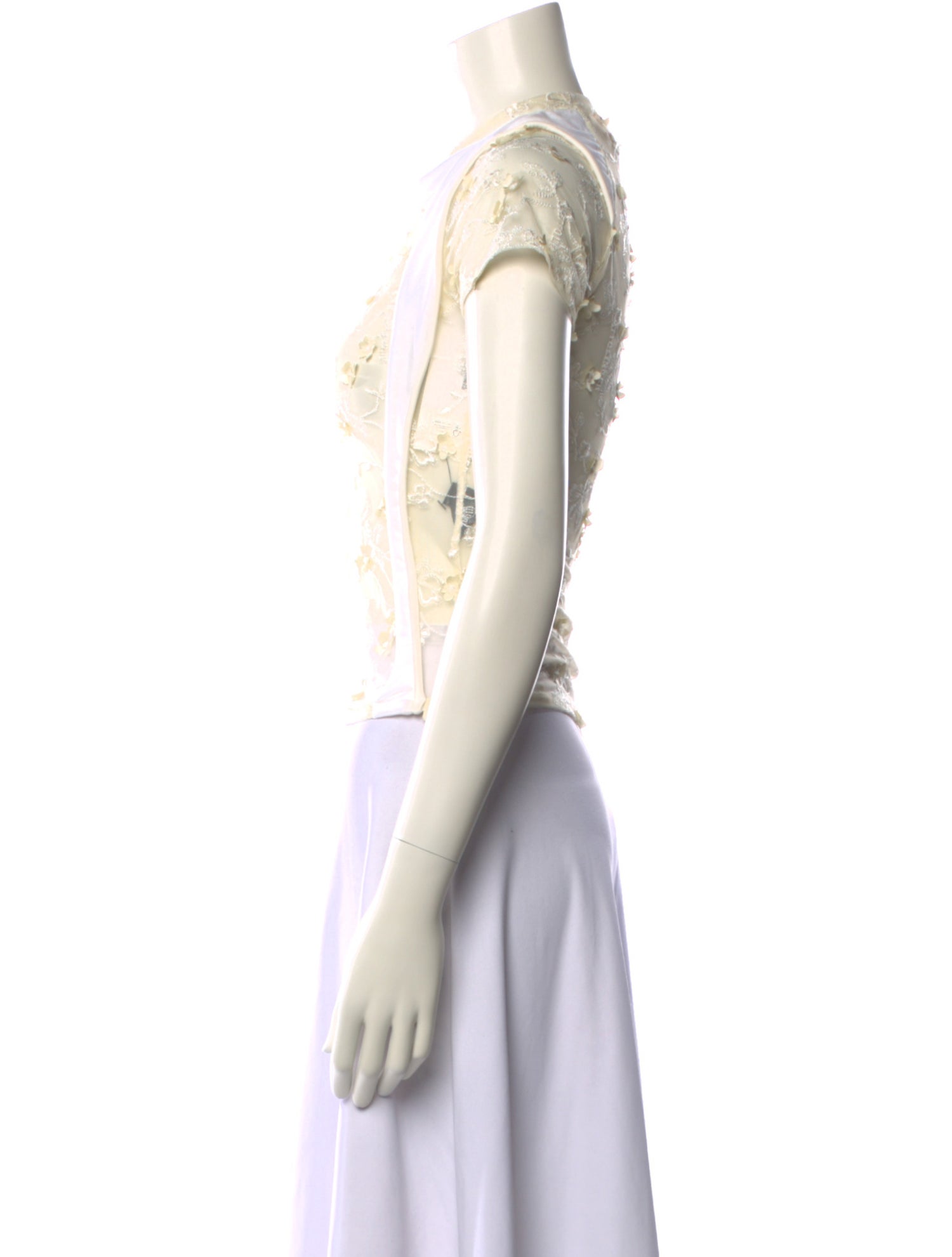 Ottolinger Mesh Crew Neck Crop Top w/ Tags