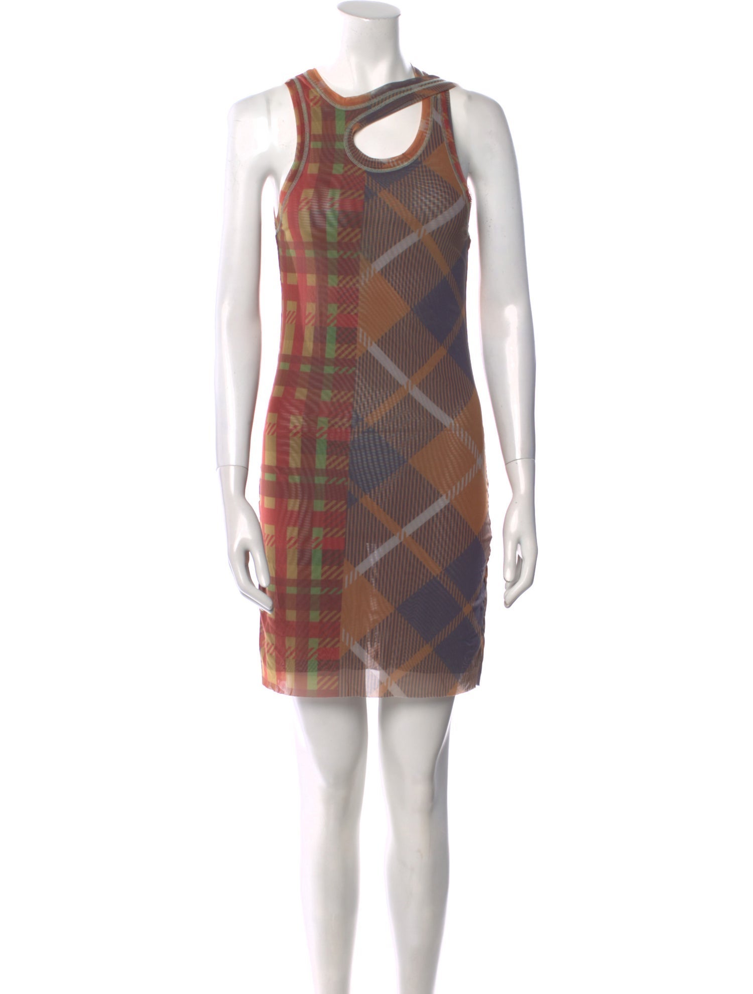 Ottolinger Plaid Print Mini Dress