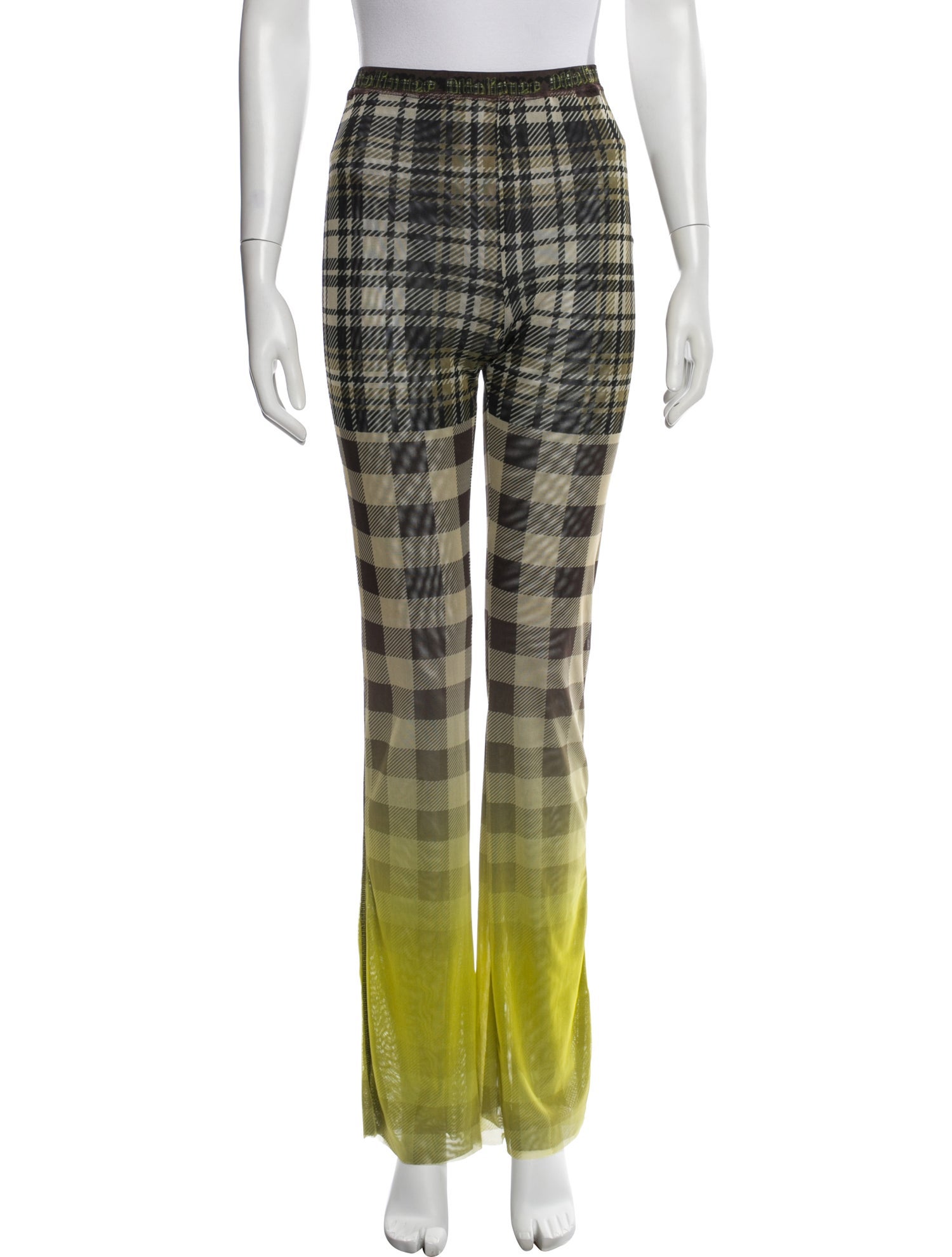 Ottolinger Plaid Print Straight Leg Pants