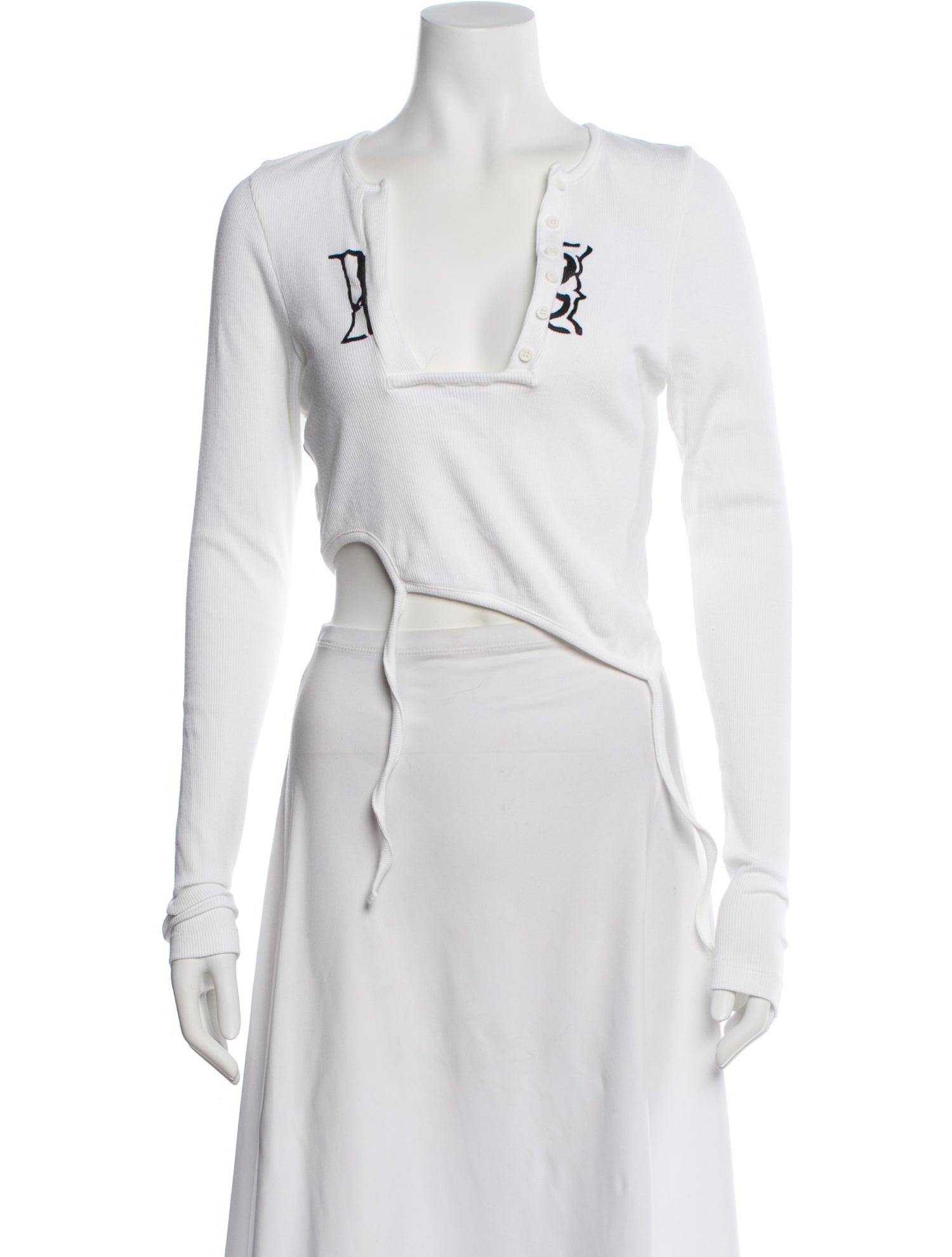 Ottolinger Graphic Print Square Neckline Top