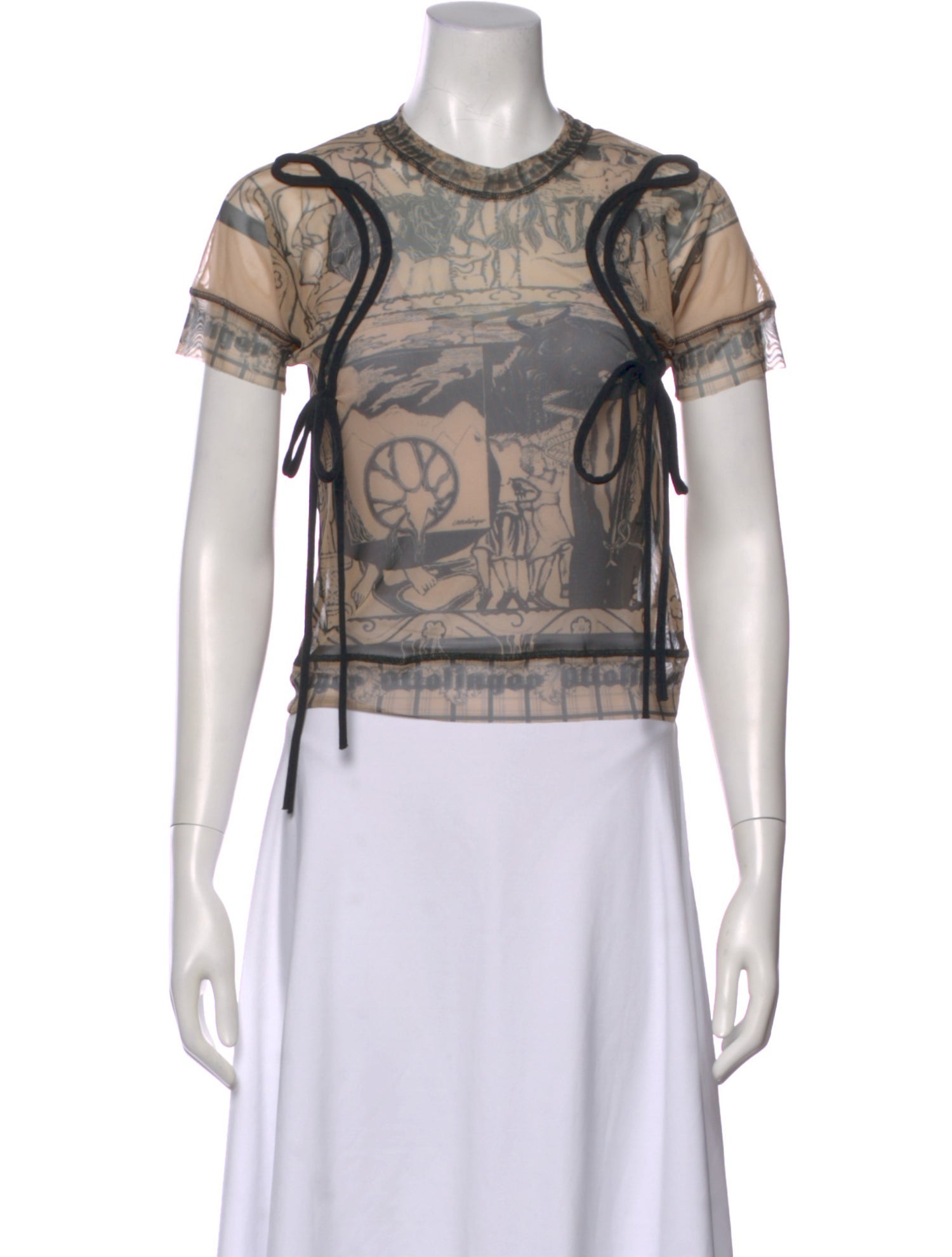 Ottolinger Graphic Print Crew Neck Top