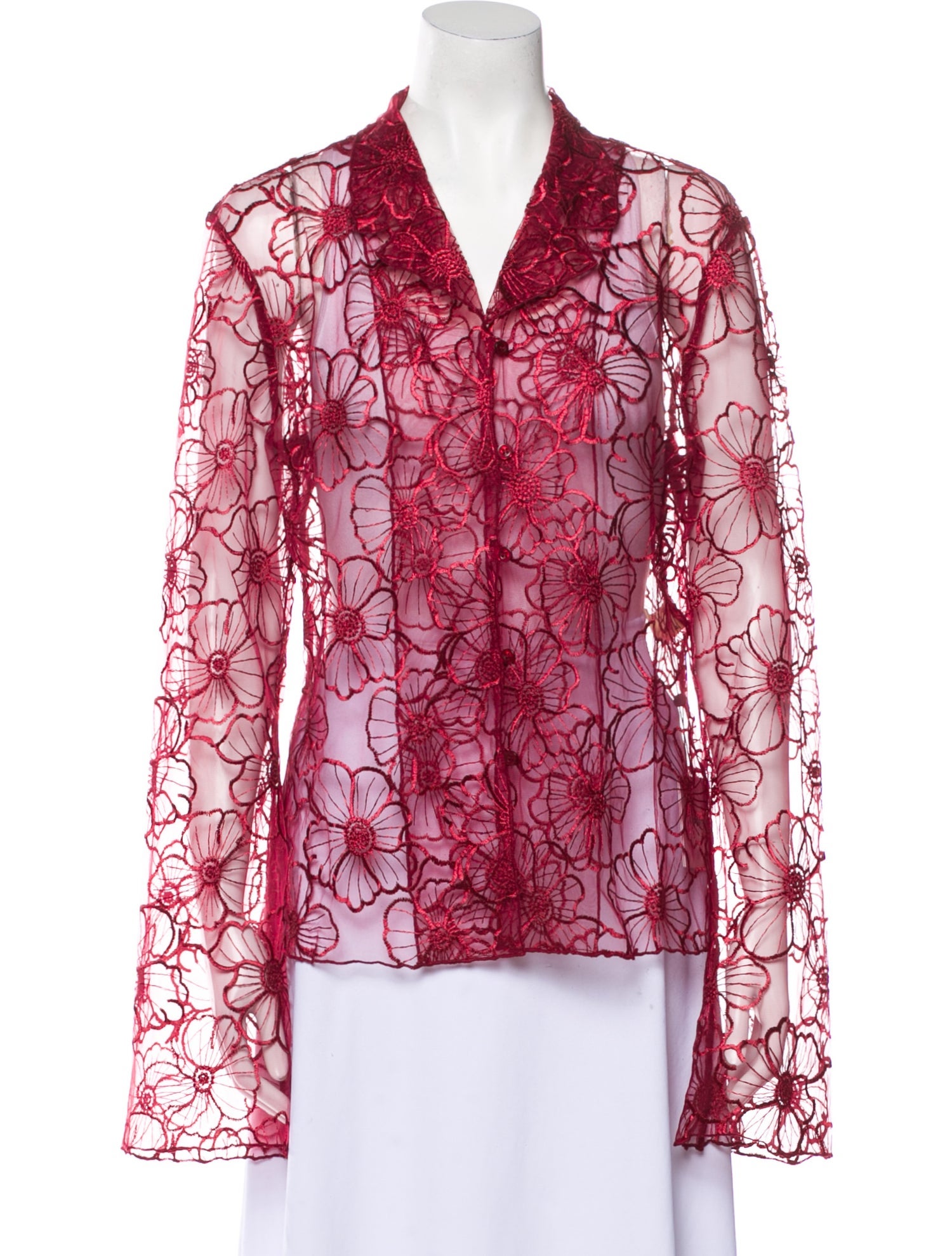 OpéraSPORT Floral Print V-Neck Blouse w/ Tags