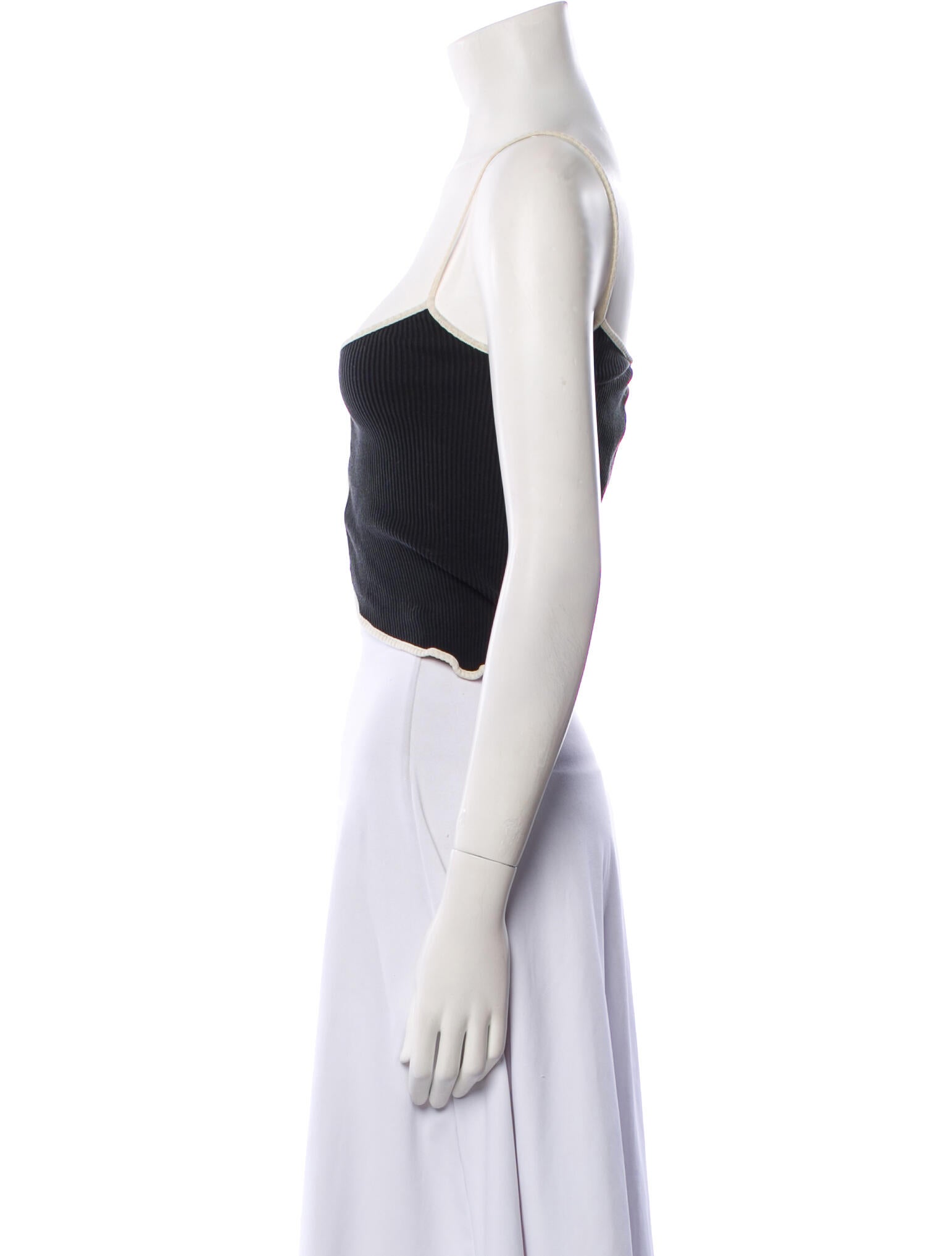 OpéraSPORT Silk Square Neckline Crop Top