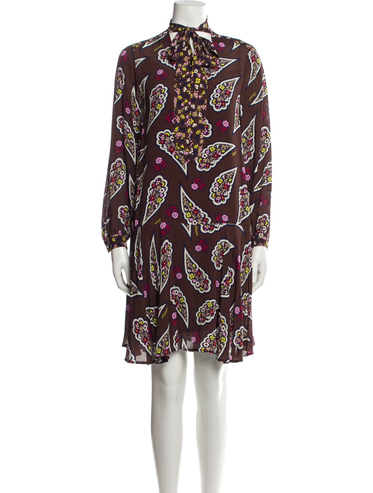 Ottod'Ame Paisley Print Knee-Length Dress w/ Tags