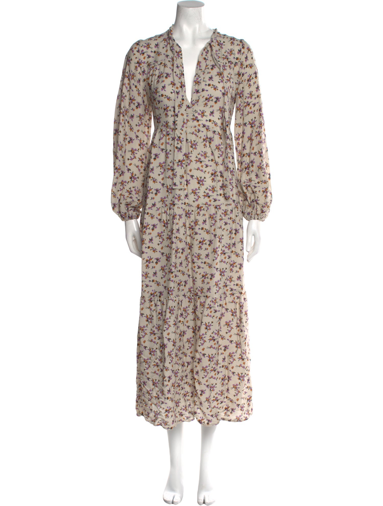 Ottod'Ame Floral Print Long Dress