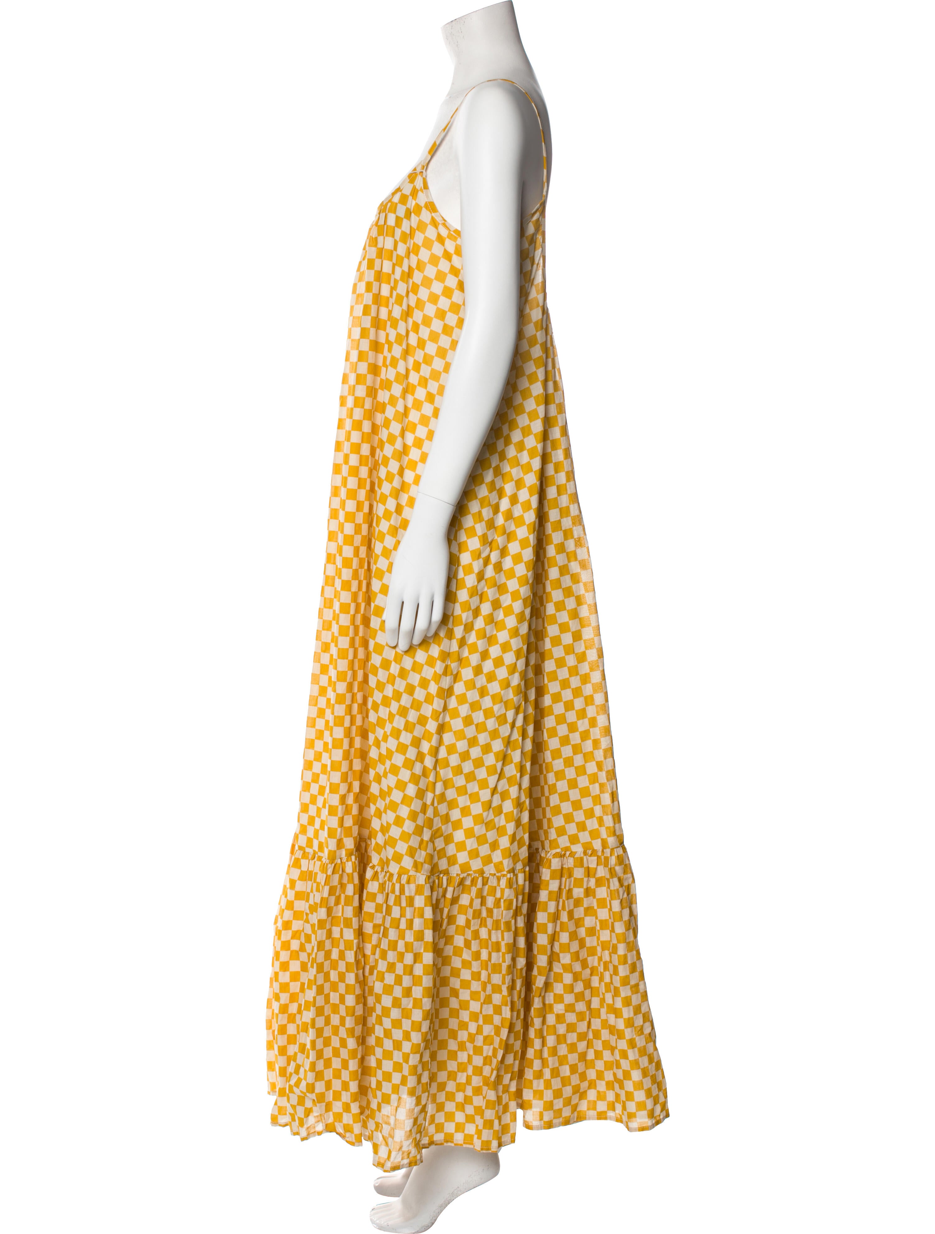 Ottod'Ame Plaid Print Long Dress