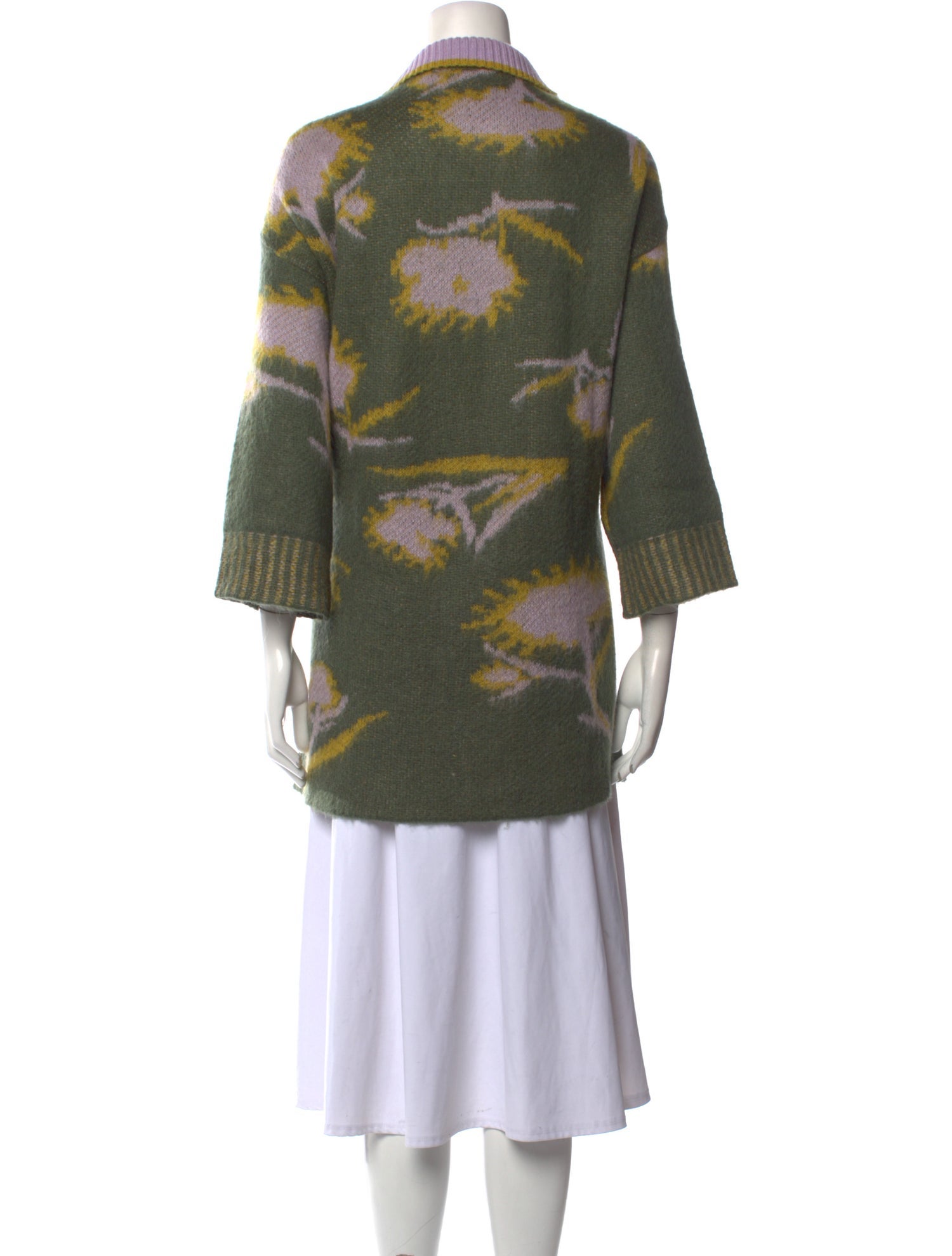 Ottod'Ame Printed V-Neck Sweater