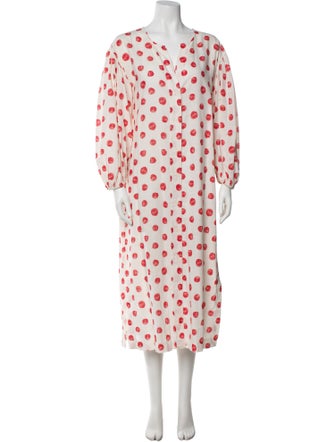 Ottod'Ame Polka Dot Print Long Dress