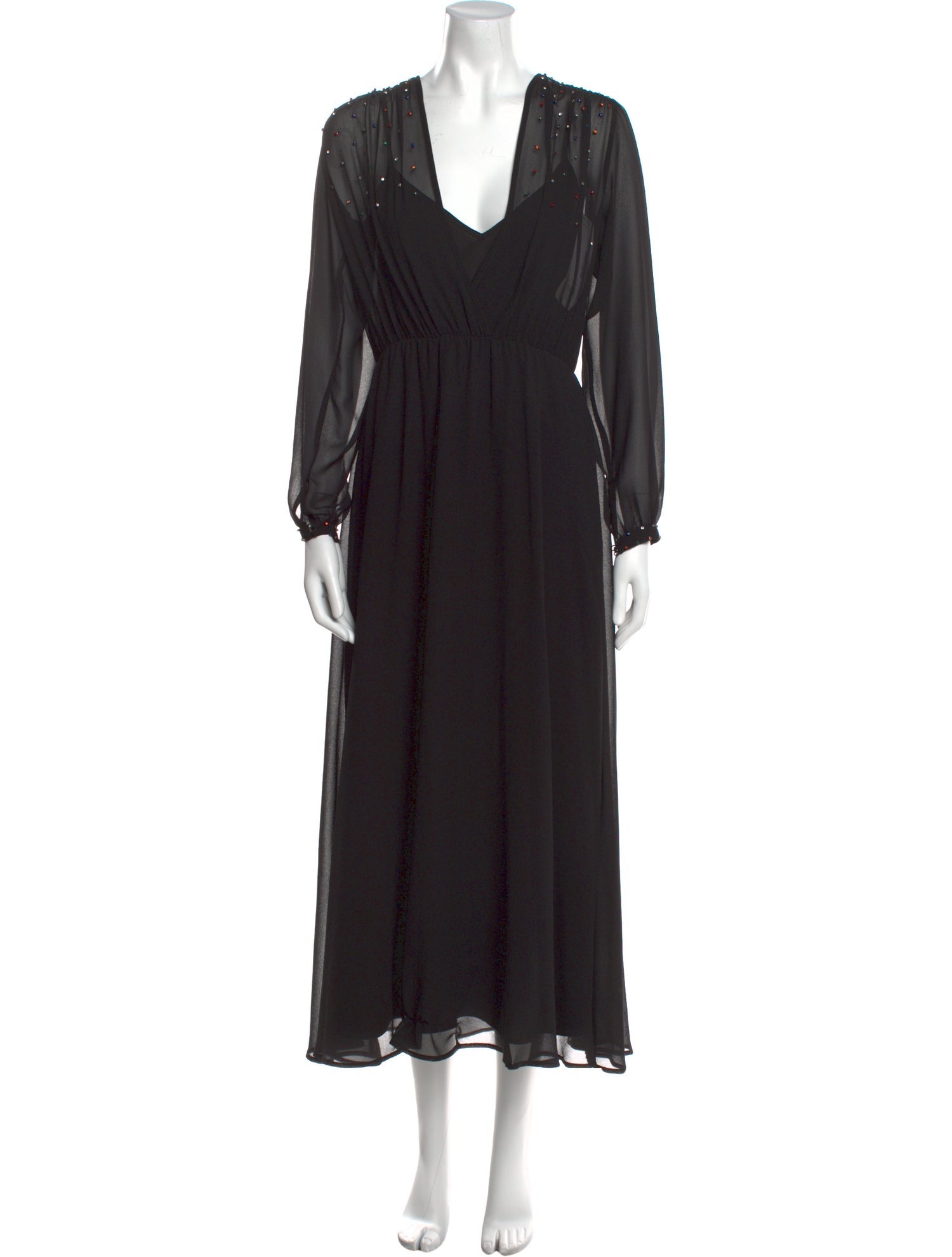 Ottod'Ame V-Neck Long Dress