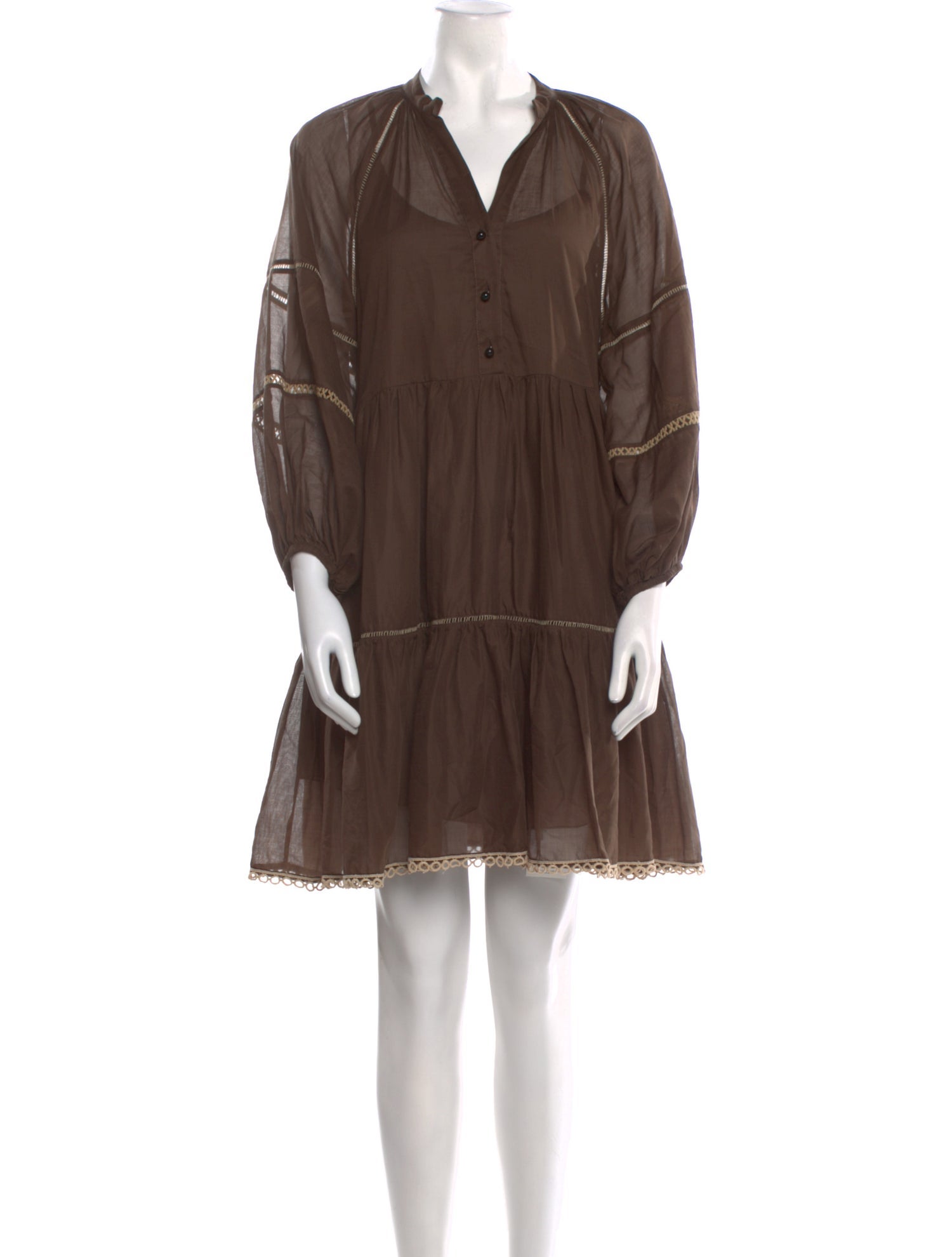 Ottod'Ame V-Neck Mini Dress