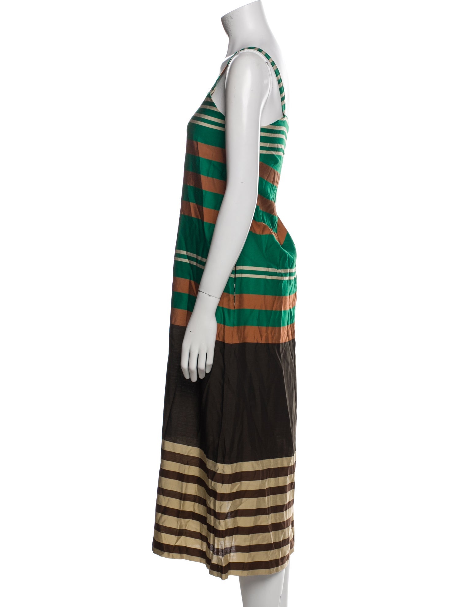 Ottod'Ame Striped Midi Length Dress