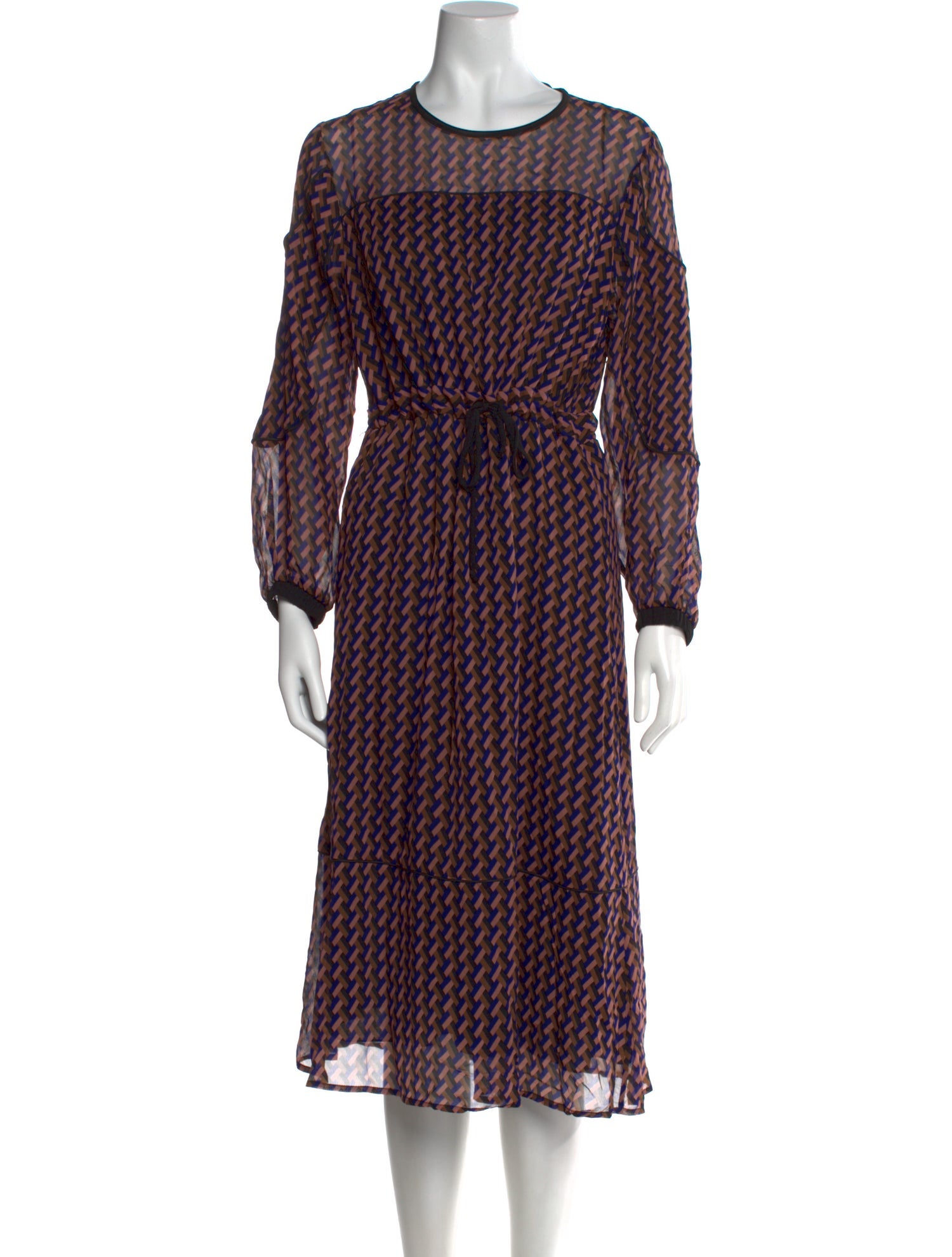 Ottod'Ame Polka Dot Print Knee-Length Dress