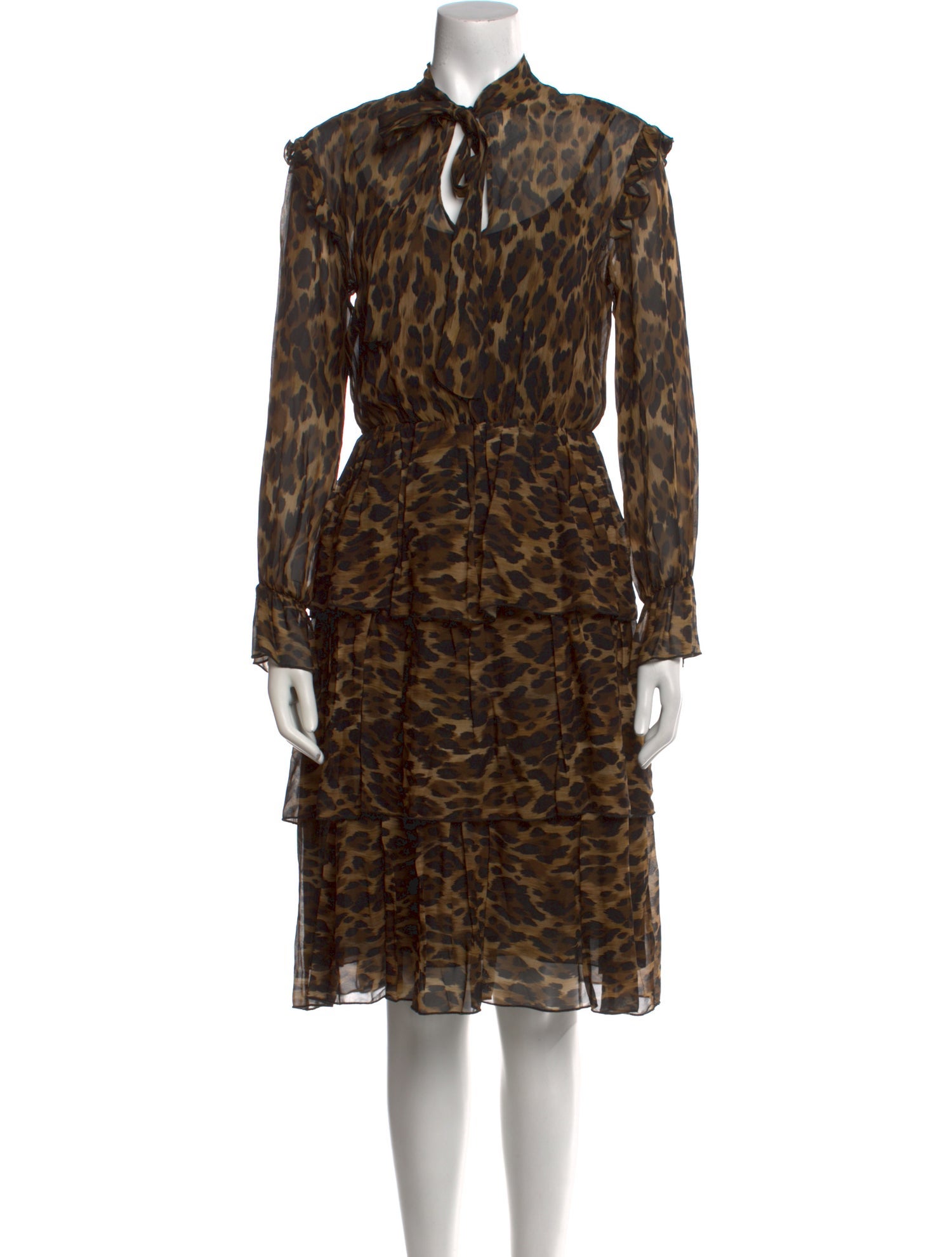 Ottod'Ame Animal Print Knee-Length Dress