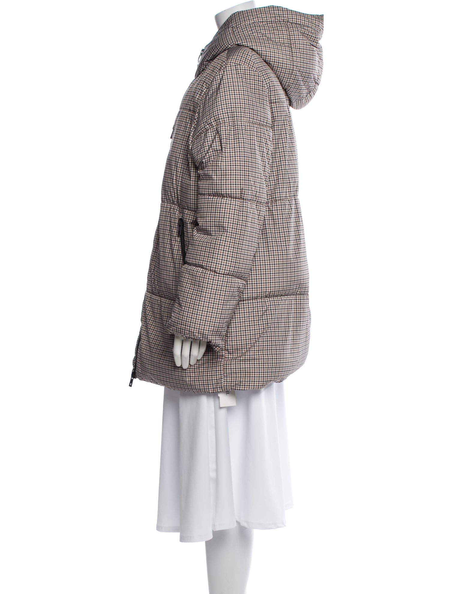 Ottod'Ame Plaid Print Faux Fur Jacket