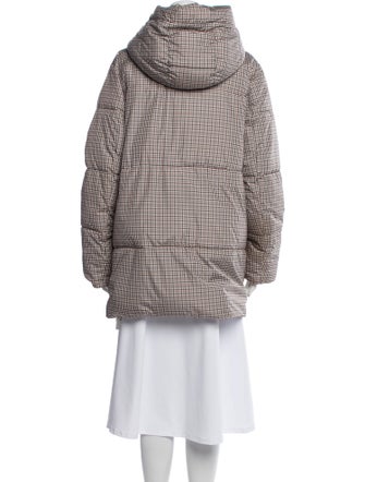 Ottod'Ame Plaid Print Faux Fur Jacket