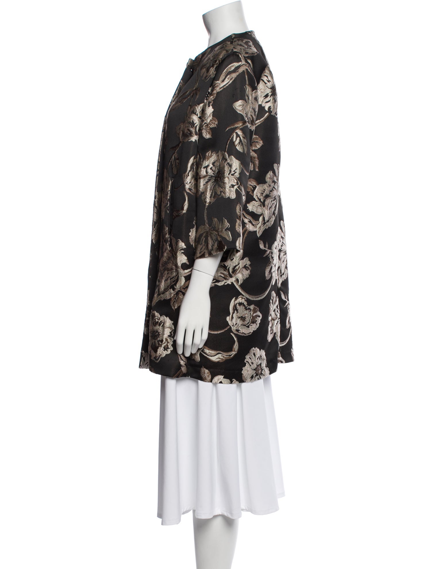 Ottod'Ame Floral Print Trench Coat