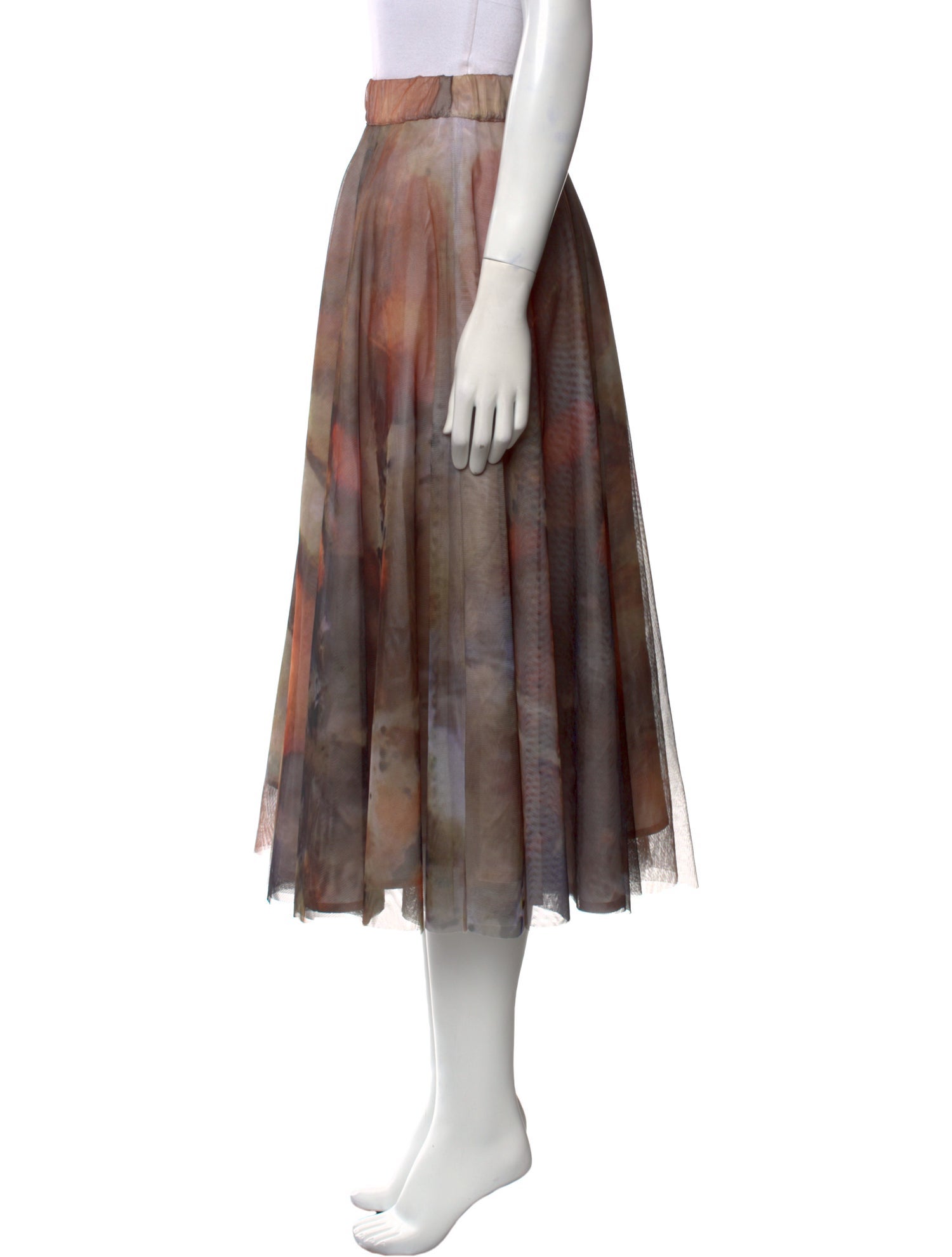 Ottotredici Printed Midi Length Skirt