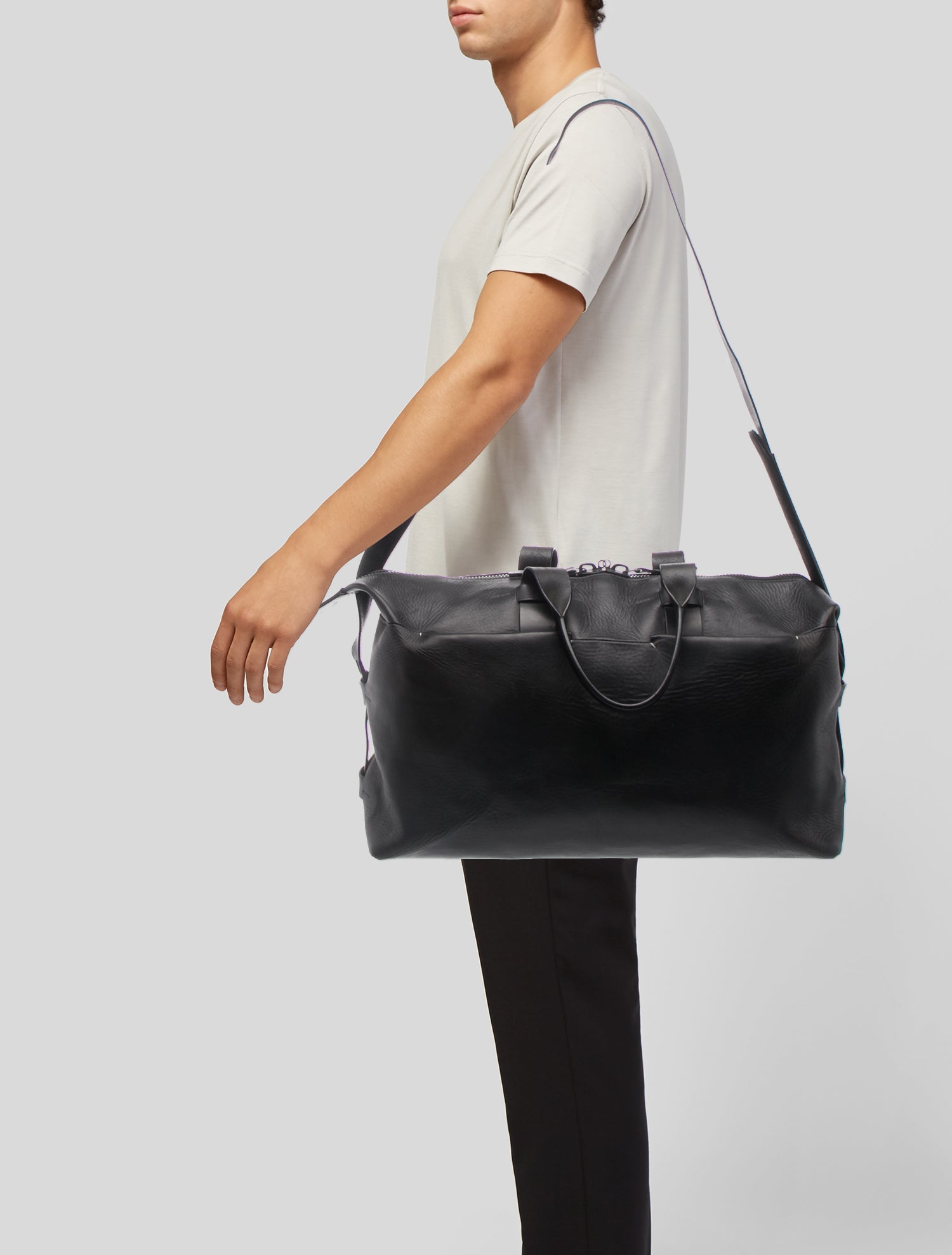 Troubadour Leather Oversize Slouchy Duffel Bag