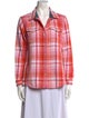Outerknown Plaid Print Long Sleeve Button-Up Top