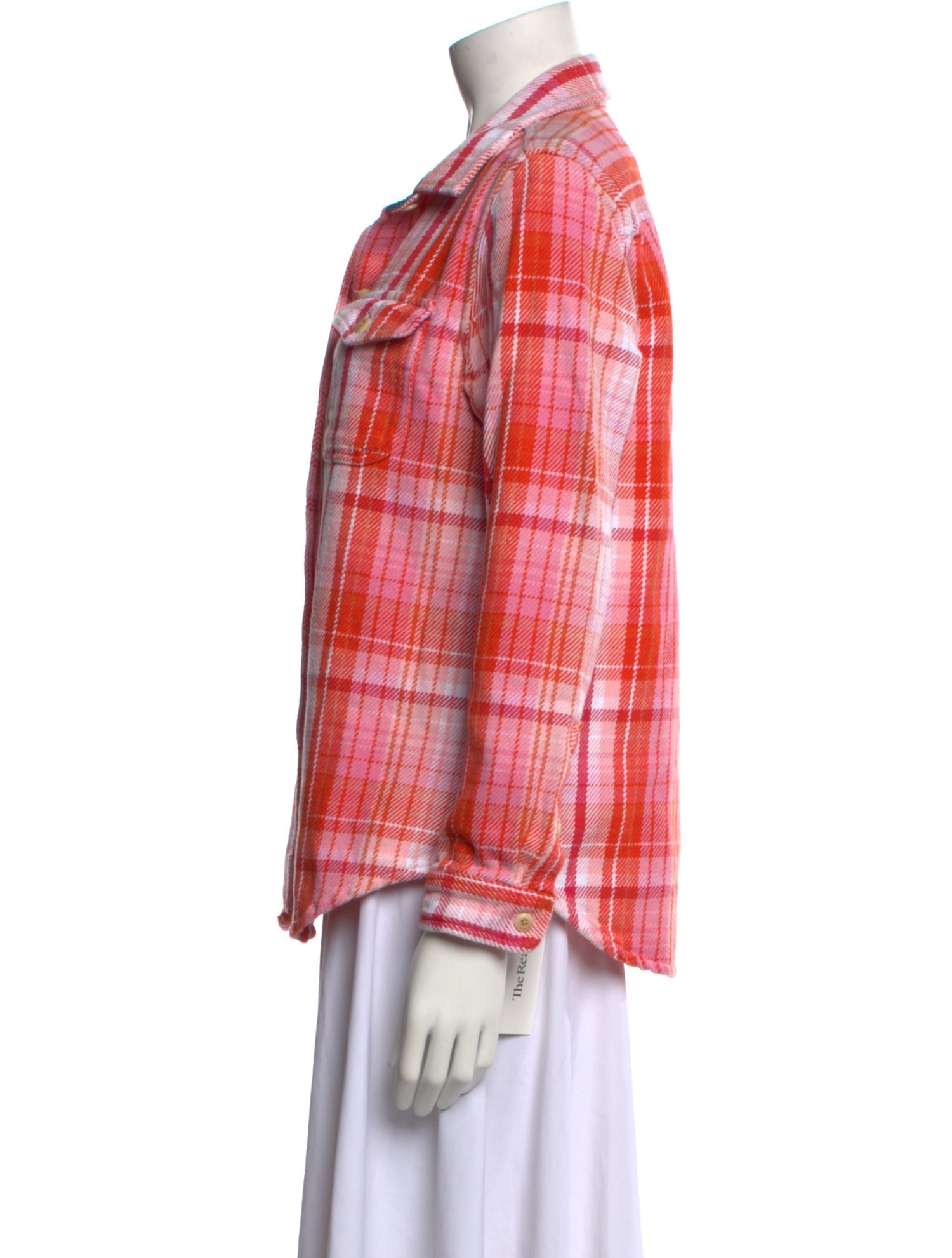 Outerknown Plaid Print Long Sleeve Button-Up Top