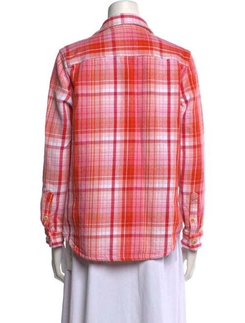 Outerknown Plaid Print Long Sleeve Button-Up Top