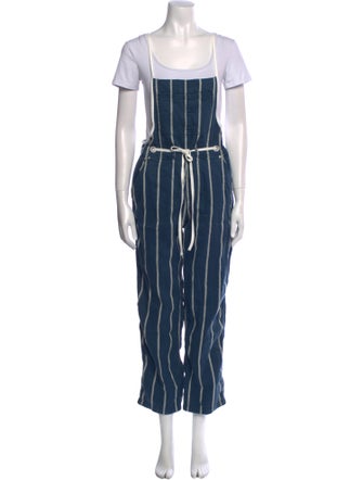 Outerknown Linen Striped Jumpsuit